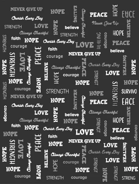 Nagelsticker - Aufkleber selbstklebend - Nail Sticker - Weiss Silber Wörter 